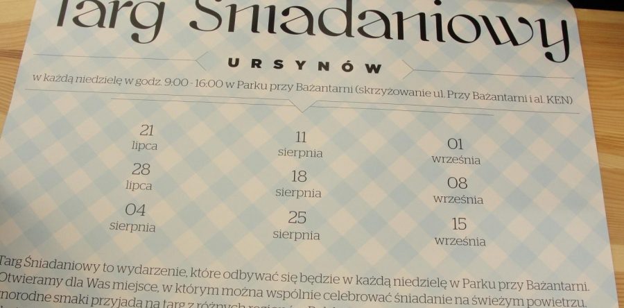 Targ śniadaniowy  na Ursynowie